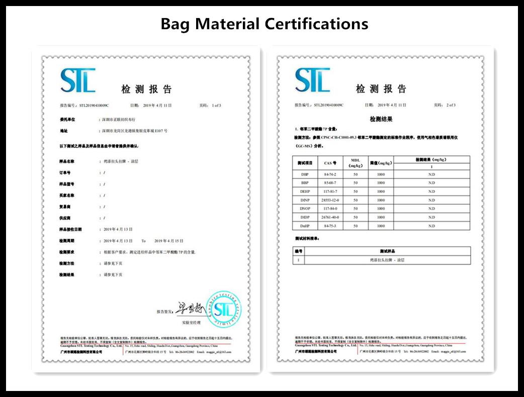 bag certifications