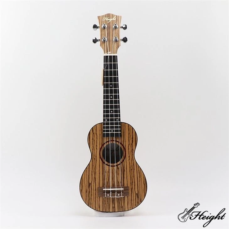 Ukelele Soprano de 21 pulgadas de altura con madera de cebra