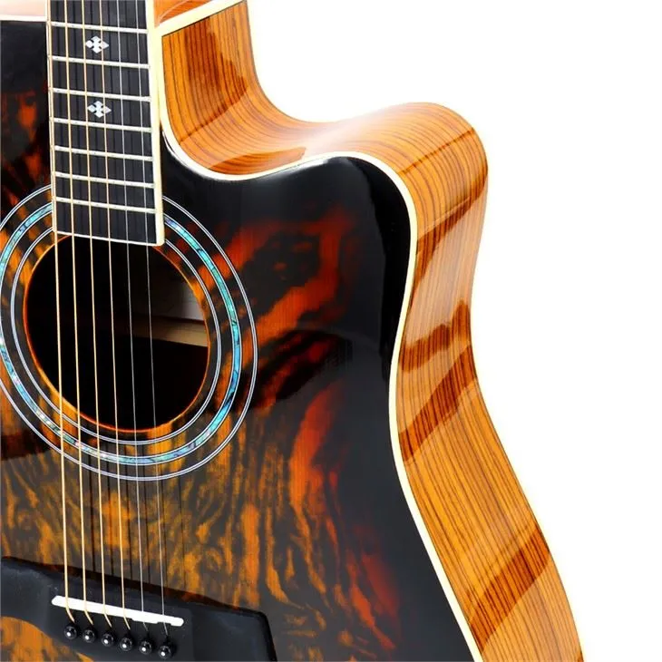 41''Waven Pattern Solid Spruce Wood Guitar