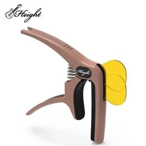 Cejilla para guitarra/ukelele de gama alta, soporte para púas, extractor de clavos, cejilla 3 en 1