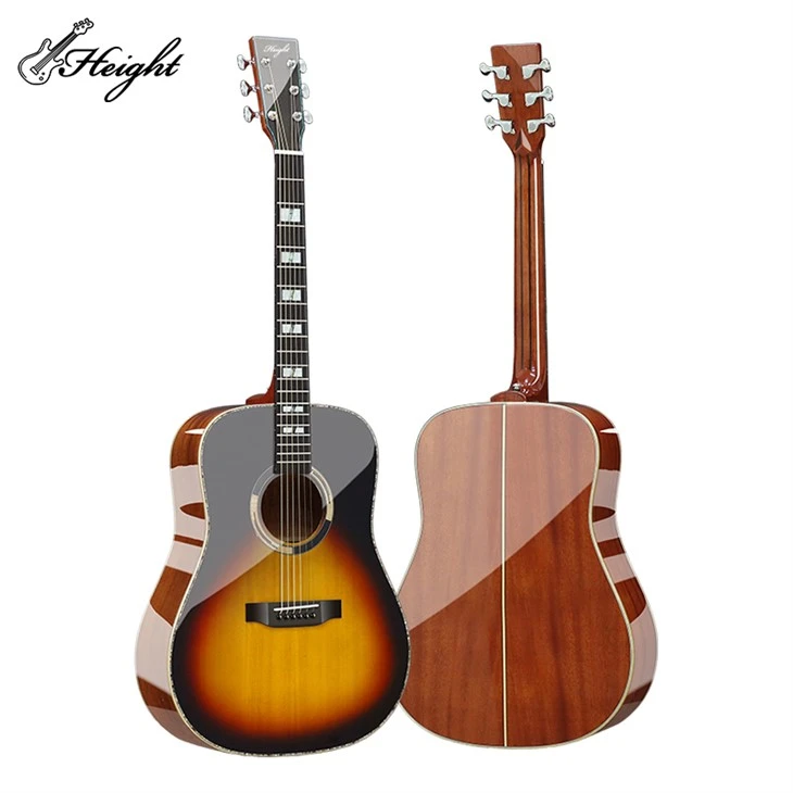 Caoba brillante para guitarra de madera maciza estilo dedos