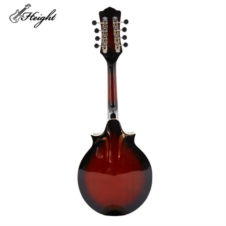 Red Electric Mandolin Instrument Sapele Wood