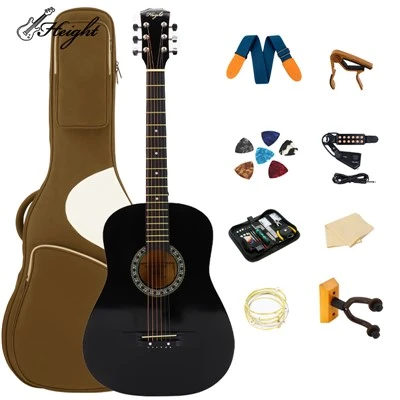 Guitarra acústica totalmente sólida, diapasón ABS, Guitarra