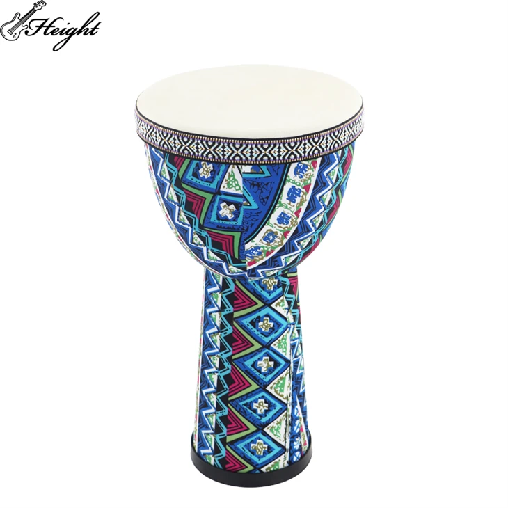 Djembe barato al por mayor 8.5 pulgadas Djembe Drum Drum African Drum with Sheep Skim Drum Head PVC con coloridos tambores de tela para la venta Djembe Hand Drum